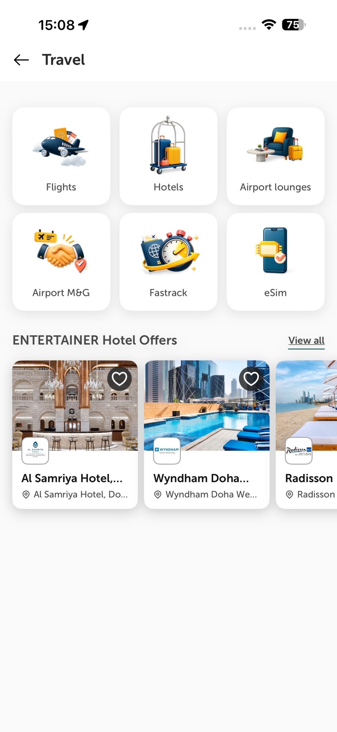 Perks Direct membership portal — second screen